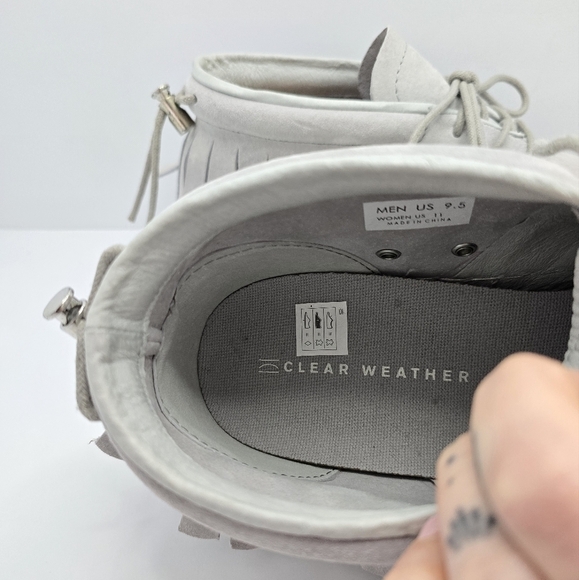 clear weather | one o one light grey suede low-top chukka sneakers | MENS 9.5 - Picture 8 of 11